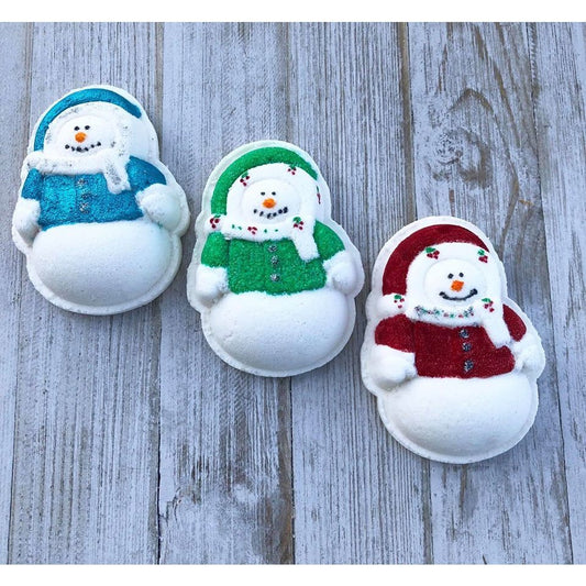 Winter Snowman Bath Bomb Hand Mold