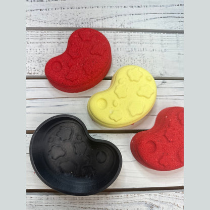 Paint Palette & Paint Brush Bath Bomb Hand Mold 3P